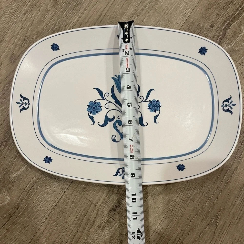 NORITAKE PROGRESSION BLUE HAVEN PLATTER SERVING TRAY Pattern# 9004